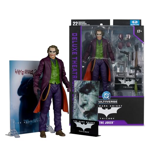 McFarlane DC Multiverse The Joker (The Dark Knight) 7in Action Figure (Deluxe Theatrical Edition) Toys