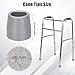 Dexspoeny 8Pcs Rubber Walker Tips Set 1 & 1/8 in Heavy Duty Replacement, 4 Gray Non Slip Cane Tips and 4 Walker Pads,Universal Shaft Walker Accessory for Walking Sticks,Shower Chairs,Commodes,Canes L