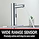Bodqemr Automatischer Wasserhahn, berührungslos, kommerzieller Bewegungsmelder, Badezimmerarmatur mit Abdeckplatte, freihändiger Wasserfall, Badezimmer-Wasserhahn mit Steuerbox und Temperaturmischer