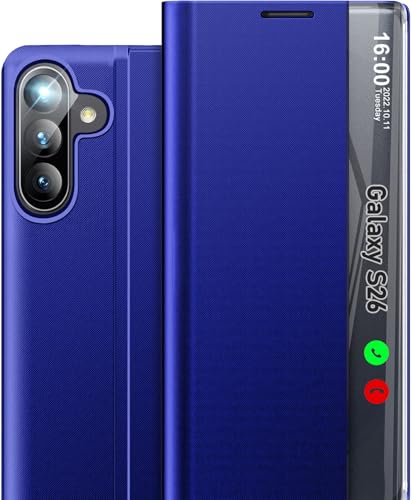 Coque Samsung S26 antichoc avec miroir et fenêtre transparente