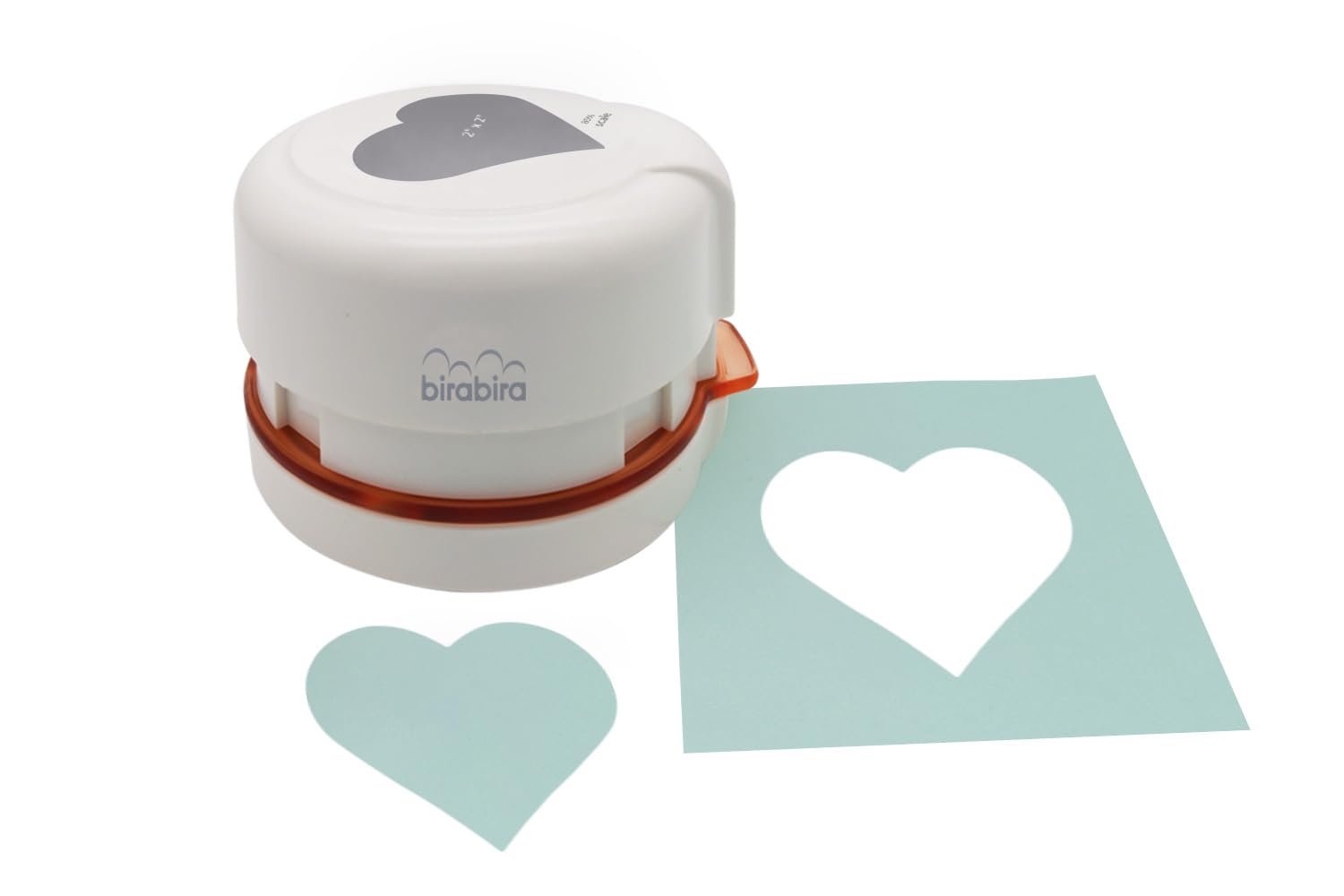 Bira Heart Magnetic Punch, 2" Anywhere, Everywhere, Window, Frame Punch for Paper Crafting Scrapbooking (Heart)