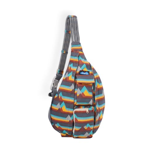 Image of KAVU Original Rope Bag, Cotton Canvas Crossbody for Travel | 100% 12oz Cotton Canvas, Padded Back & KAVU Embroidery | 22-44-In Rope Strap, 4 Pockets, 10L | Hiking, Travel & Daily Carry