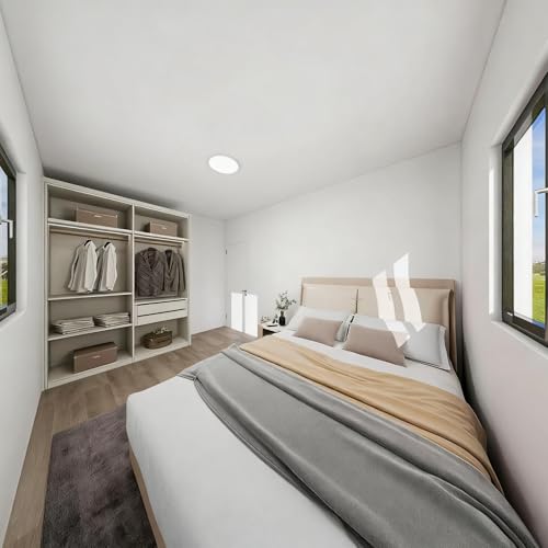 20ft prefabricated Tiny House for Sale, Expandable Tiny Home with Two bedrooms a Living Room and one Bathroom Modular Portable Foldable Cabin kit for Off-Grid Living for Adults Luxury Container Homes - Image 6