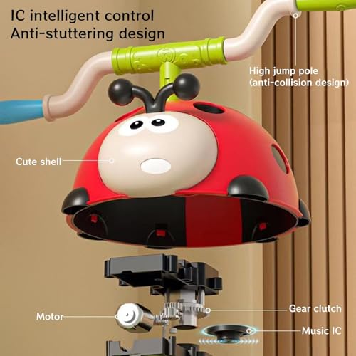 Jeu de saut coccinelle interactive pour enfant dans le jardin