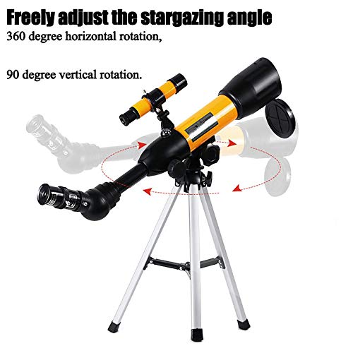 Telescopio refractor con trípode y apertura 50 mm miniatura 5