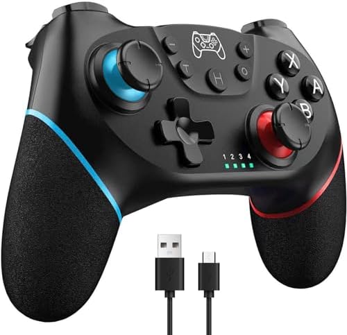 [2025 New Version]Wireless Pro Controller Compatible for Nintendo Switch & 2, Sefitopher Bluetooth Switch Pro Controller Gampad Joypad, PC Wired Controller Supports Gyro Axis Turbo and Dual Vibration with Charging Cable [nintendo_switch]