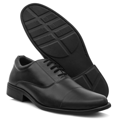 Sapato Social Masculino Estilo Militar em Couro Ecológico 12010 (Fosco, BR, Adulto, Numérico, 43)