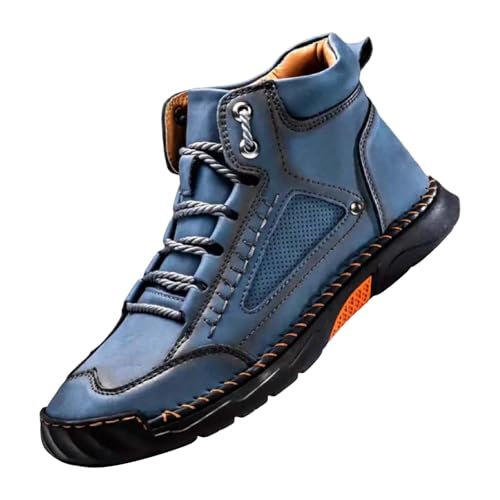 Chaussures de sport élastiques homme avec sangle en cuir