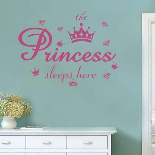 Vinilo decorativo para pared princesa rosa 28.5 x 60 cm miniatura 3