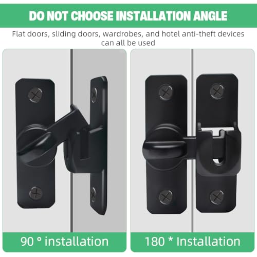 Image of HASTHIP Door Latch Door Lock 90 /180 Latch Lock Aluminum Alloy