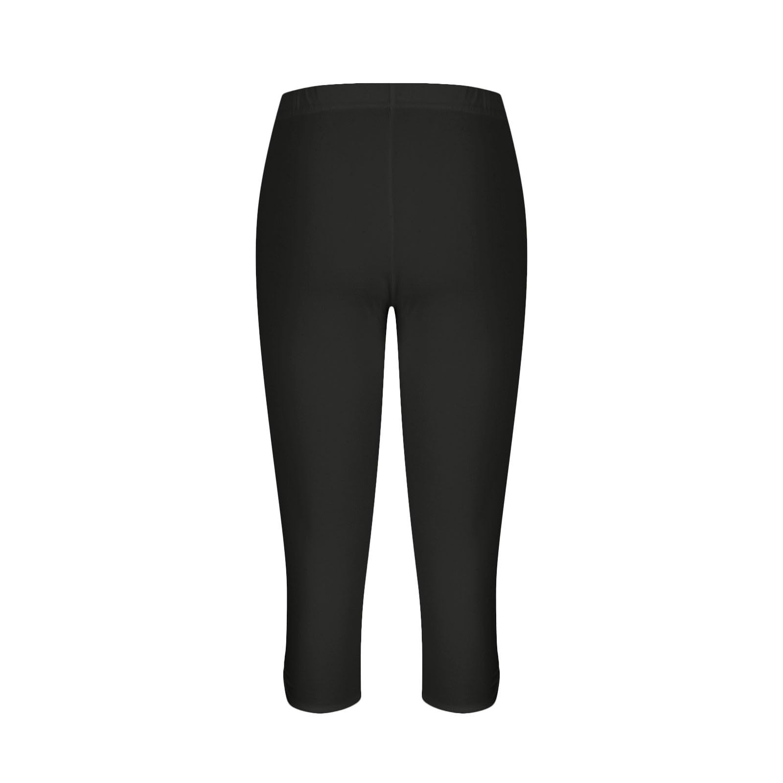 3/4 Leggings Femme,Taille Haute Doux Corsaire Pantacourt Elastique Grandes Tailles Leggins Short de Sport Capri Opaque Legging pour Salle Yoga Court en Tissu Pantalon d'Été Activewear Trois-Quarts