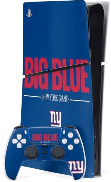 Skinit Decal Gaming Skin Compatible with PS5 Slim Digital Edition Bundle - Officially Licensed NFL New York Giants Team Motto Design