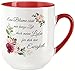 vanVerden Curved Tasse - Eine Blume blüht nur kurze Zeit, doch meine Liebe für dich eine Ewigkeit - beidseitig Bedruckt - Geschenk Idee Kaffeetasse, Farbe:Weiß/Rot