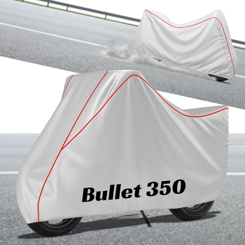 Image of Stylish Water Resistant Bike Body Cover Compatible with Bullet 350 & All Models | UV Protection, Dustproof, Heat Resistant, Two Wheeler | New All Weather Protection, Dust & Rain