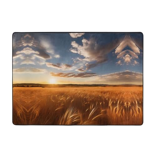 Tapis imprimé millet 203x147 cm pour salon et bureau