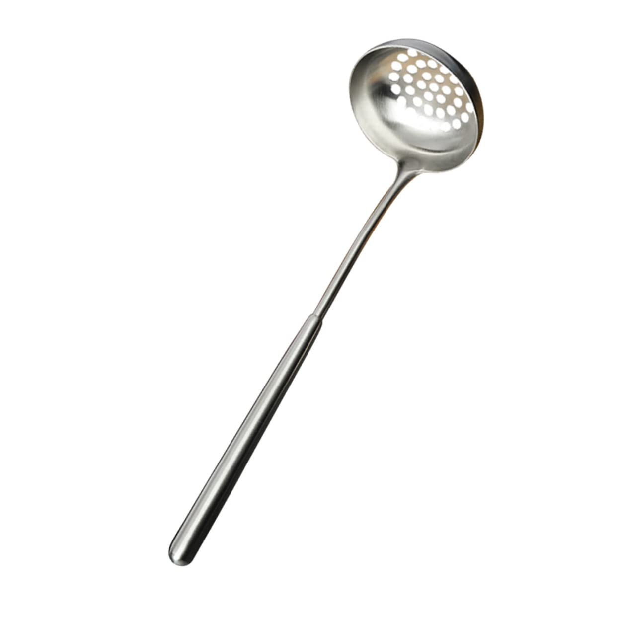 HOLIDYOYO Food Serving Spoon Soup Leak Food Spoon Ergonomic Design Spoon Soup Spoon Strainer Long Handle Scoop Spoon Spoon Hot Pot Colander Soup Ladle Stainless Steel Soup Spoon