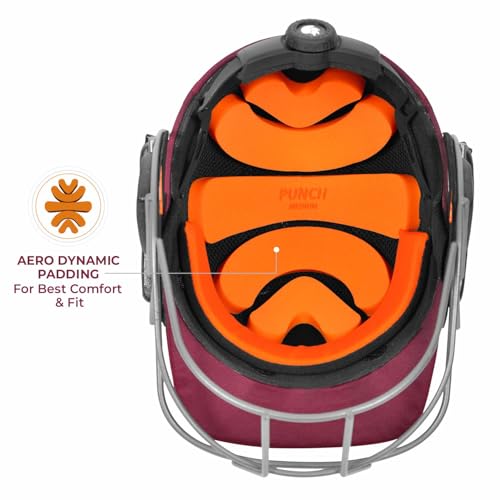 Image of DSC Punch Cricket Helmet for Mens, Colour - Maroon, Size - Medium