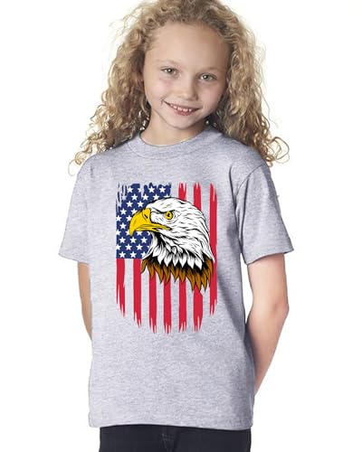 Image of Toddler Boys 4th of July Shirts Kids American Flag T-Shirt Girls Patriotic Short Sleeve Tees Cotton Top Clothes 1-7T