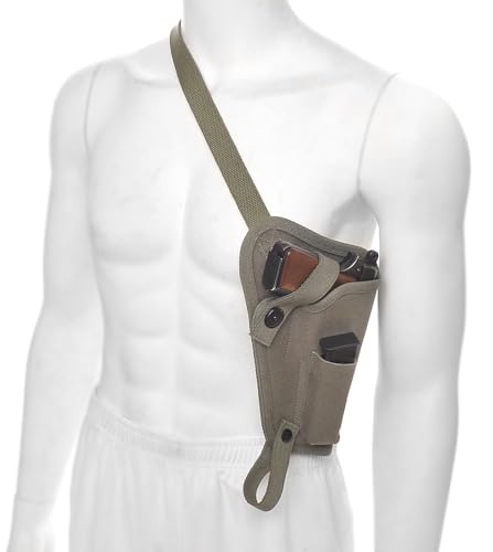 M3 Canvas Shoulder Holster with Magazine Pouch fits Browning Hi Power Springfield Armory SA-35 EAA Girsan MC P35