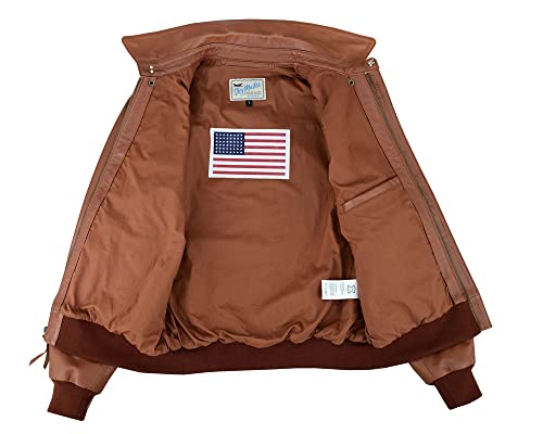 Men's Air Force A-2 Leather Flight Bomber Jacket4