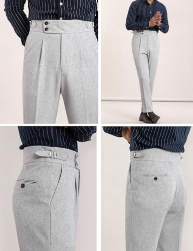 Tuikayoo Men's Linen Pants Regular fit Summer Trousers Lightweight Beach Trousers Solid Color for Men Casual Vacation2