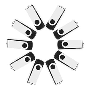 10 Pack 128MB USB 2.0 Flash Drives – Bulk Pack with Swivel Memory Stick and Pen Drive