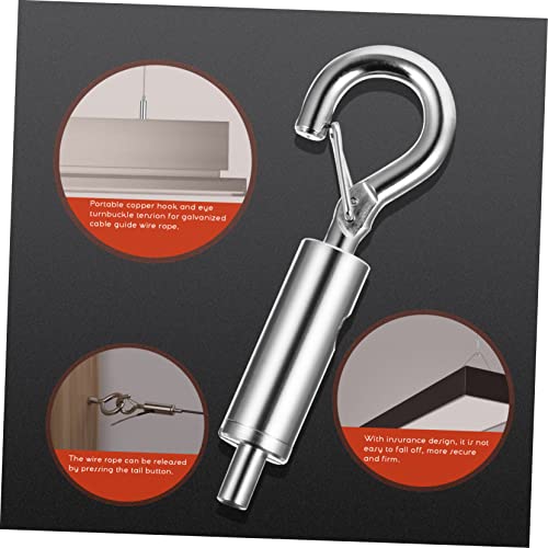 12pcs Heavy Duty Ceiling Hooks Turnbuckle Hooks para Cables y Tensores de Alambres para Suspensiones miniatura 6
