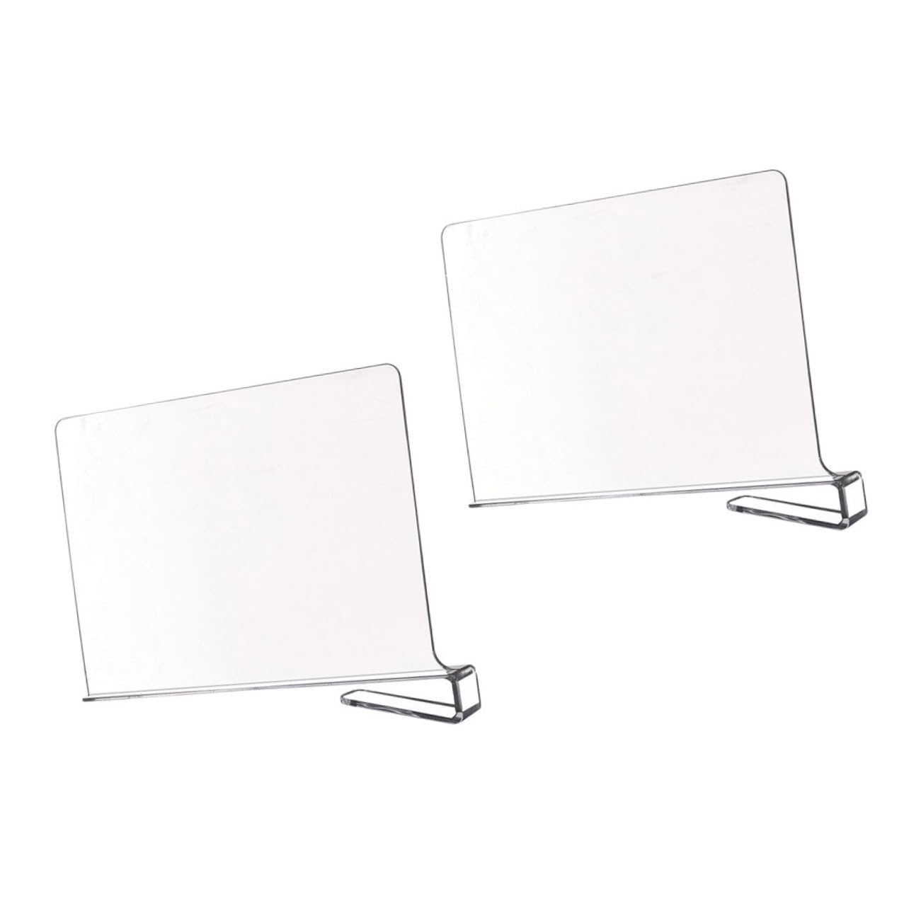 PRETYZOOM 2Pcs Transparent Acrylic Closet Dividers for Easy Organization Sturdy Shelf Separators for Clothes Books Towels for Cabinets and Pantries