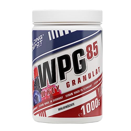 Bodybuilding Depot® - WPG-85 Clear Whey Protein Pulver 1kg, Waldfrüchte, Speziell zum Mixen in Wasser, Perfekte Löslichkeit, Hoher BCAA und EAA Anteil