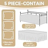 BALAPET 5 Piece Daybed Sets, Quilted Daybed Bedding Set, Twin Size All Season Cozy Daybed Covers Set with Bedskirt and Shams, 75