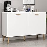 [Leicht zu reinigen]: Sie können die Oberfläche der sideboard Kommode direkt mit einem trockenen oder feuchten Lappen abwischen, um die tägliche Pflege zu erleichtern, ohne zusätzliche Reinigungsmittel kaufen zu müssen.