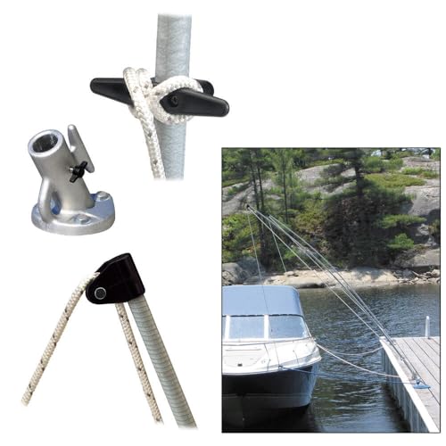 Dock Edge + Premium Mooring Whip Watercraft Docking System (Set of 2) 12 for Craft up to 23 or 5000 lbs