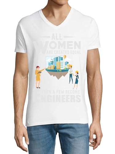 T-shirt col V en coton premium blanc avec impression durable pour homme