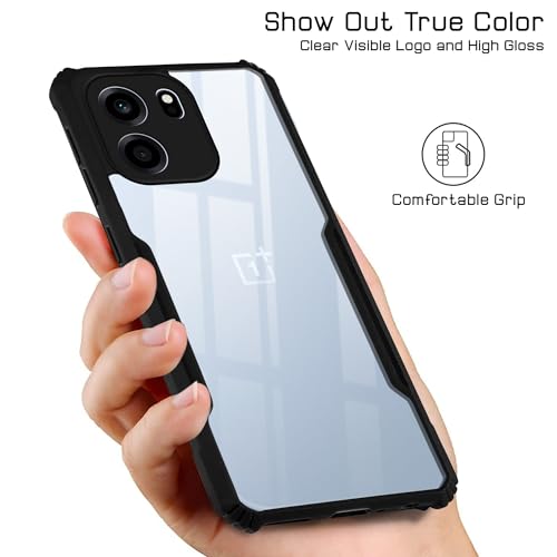 Image of Jkobi Hybrid Back Cover Case for Oneplus Nord CE 6 (Shockproof with Polycarbonate Clear Panel | Professional Black)