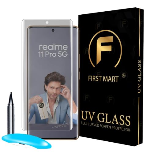Image of FIRST MART Matte UV Tempered Glass for Oppo Reno 11 and Reno 11 Pro | Anti-Glare Curved Screen Protector, 9H Scratch Resistant, Fingerprint Compatible, Case-Friendly | Pack of 1