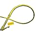 Black and Yellow Paracord Bullwhip – 16-Plait Nylon Braided Whip with Leather Core, Stainless Steel Handle, 4ft–10ft Lengths (8 feet (2.4 Meter))