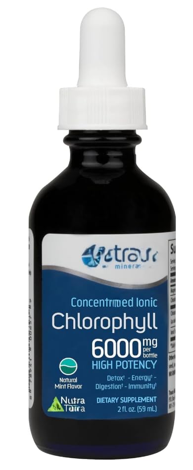 Konzentriertes Ionisches Chlorophyll 6000 mg, Minzgeschmack, 60 ml