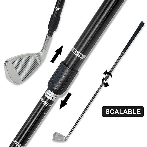 F Fityle Golf-Chipper-Schläger, Golf-Übungsschläger mit Teleskopschaft, Golfschläger aus Aluminiumlegierung mit Skala, Rutschfester Golfkeil-Griff für Anfänger