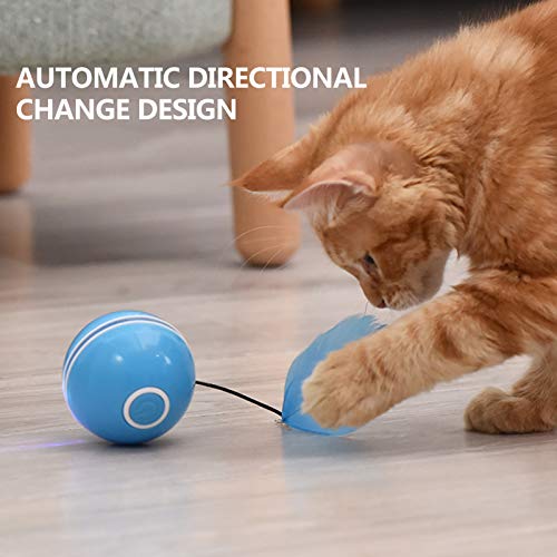 mewmewcat Bola de gato multicolorida para animais de estimação Brinquedo de carga USB Bola para anim