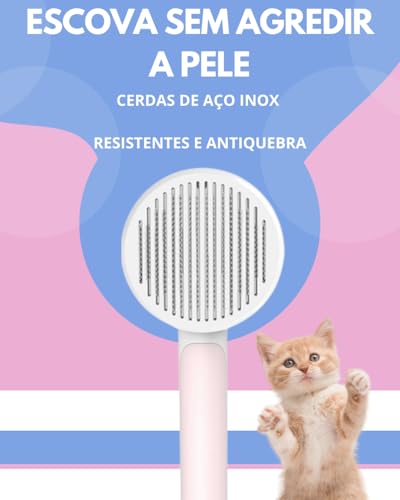 Escova Tira Pelos Para Pets De Clique Cães e Gatos Cinza