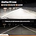 DimFlux Headlight Assembly, Headlights Kit Compatible with 1992-1996 Ford F150 F250 F350/1992-1996 Bronco Replacement Headlamp Bumper Lamp Set Black Housing Clear Reflector