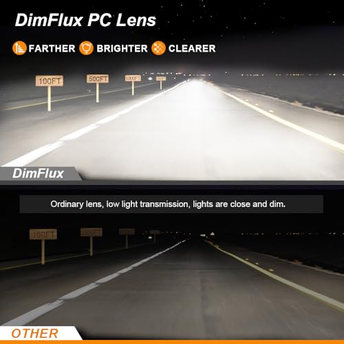DimFlux LED DRL Headlight Compatible with 2003-2006 Chevy Silverado/ 2003-2006 Avalanche 1500 2500 Headlights Assembly Kit without Factory Cladding Models Black Housing Clear Reflector by DimFlux - Image 9