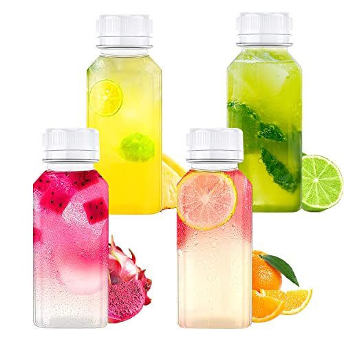 10 Oz Plastic Juice Bottles, Reusable Bulk Beverage Containers, For Juice, Milk And Other Beverages, White 4 Pcs. #TOP13