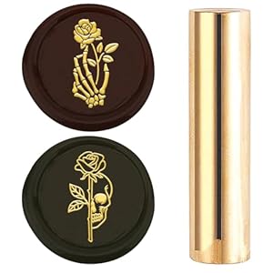 two sided skull and hand wax seal