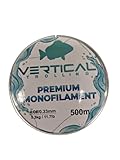 VERTICAL TROLLING Monofilo da Pesca Nylon 500m – Alta Resistenza e Bassa Memoria – Fishing Line per Barca e Spinning – Colori Neutro, Arancio Fluo, Giallo Fluo (Clear, 0.30)