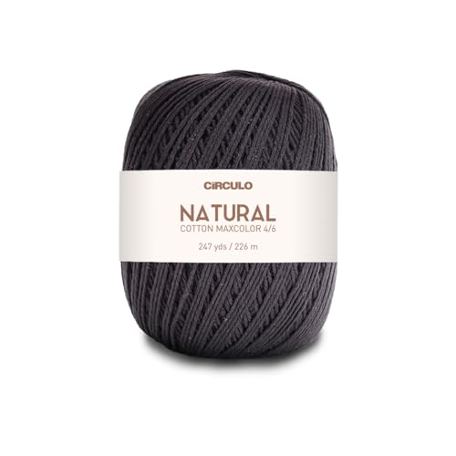 Natural Cotton Maxcolor 4/6 by Círculo – 247 yds, 7 oz – Light Worsted – 100% Brazilian Virgin Cotton (Pack of 1 Ball) (8323)