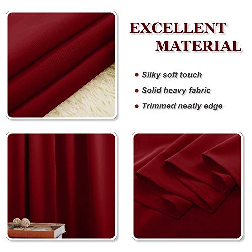 Pony Dance Decorative Curtains 84 Inches - Window Covering Blackout Christmas Drapes Blinds For Living Room Privacy Protect New Year Decor, 52 W X 84 L, Red, Set Of 2 #TOP4