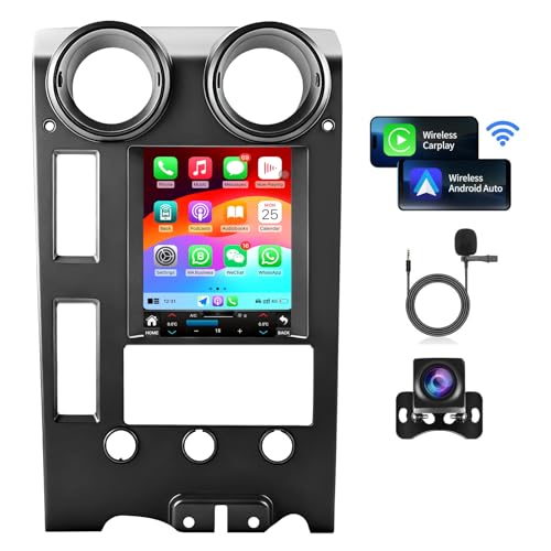 Car Radio for Hummer H2 2002-2007 Stereo Upgrade Replacement Carplay Android Auto 9.7 Inch Touch Screen Android 12 Head Unit Bluetooth 5.0 GPS Navigation 4G WiFi FM/AM/RDS Radio with Backup Camera