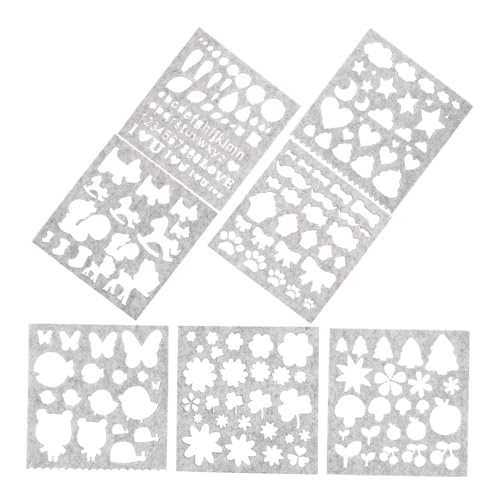 TEHAUX 7 Hojas Molde De Fieltro De Lana Para Fieltrar Kit De Plantillas Para Fieltrar Lana Herramienta De Modelado De Fieltro Para Diy Plantillas Casa