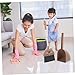 LOEFLIFA Boy Girl's Broom and Dustpan Set Cute Cartoon Cleaning Tools for Toddlers Dustpan and Broom for Boy Girl for Indoor and Outdoor Housekeeping Role Play Activities
